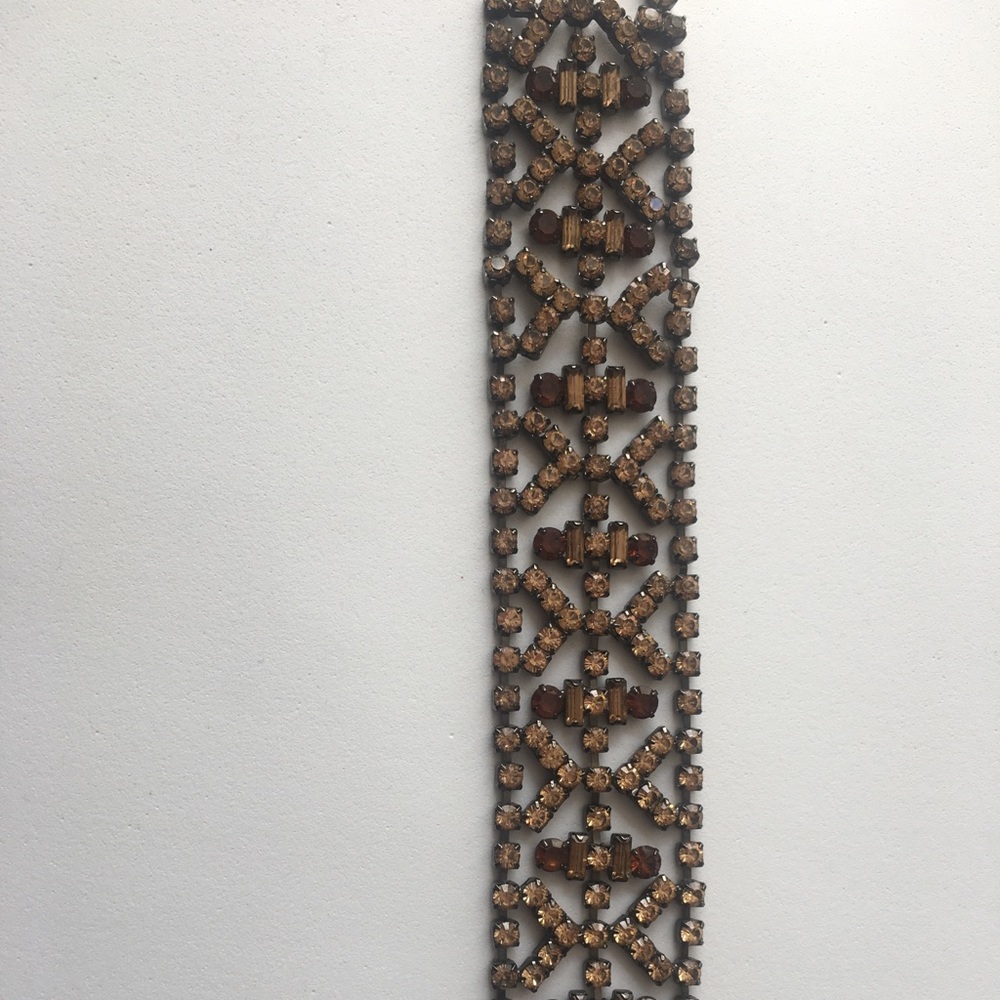 Dazzling brown/amber choker & earrings